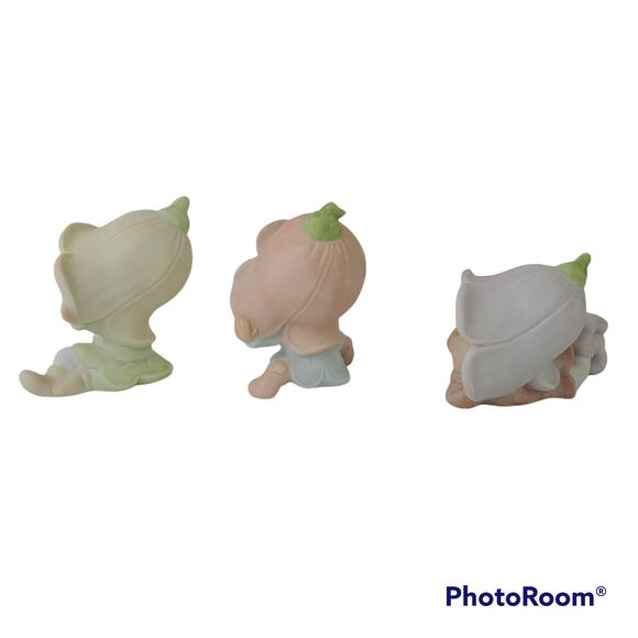Vintage flower pixies elves lot of 3 Homco - Picture 3 of 4